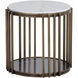 Naxos 22.5 X 22 inch White / Rustic Bronze Side Table